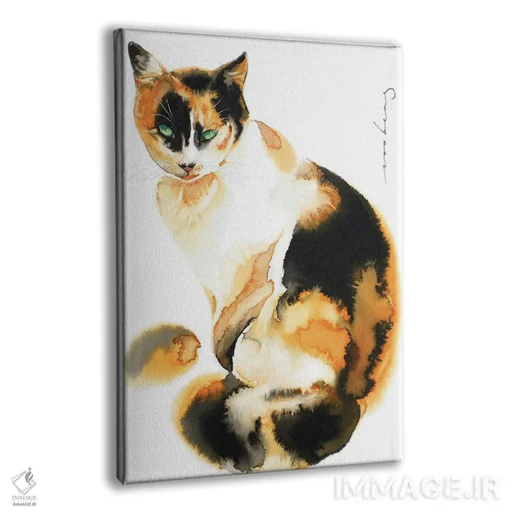 تابلو دکوراتیو گربه منتظر است اثر سو بنگ لیم - نمای پرسپکتیو محصول