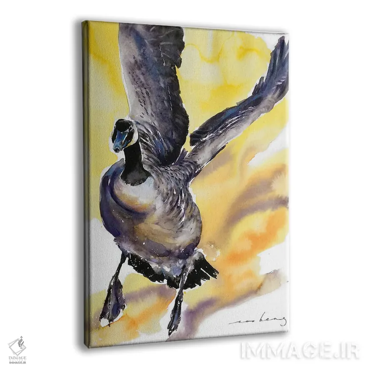 تابلو دکوراتیو پرواز غاز نر اثر سو بنگ لیم - نمای پرسپکتیو محصول