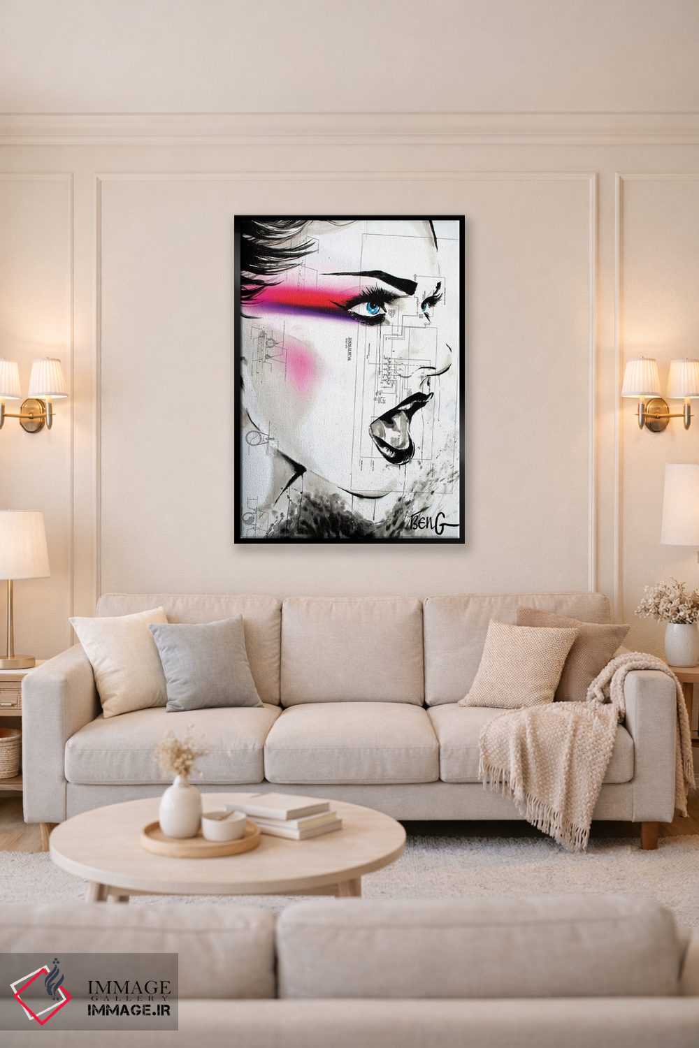 تابلو دکوراتیو زن معاصر VIII اثر سو بنگ لیم - D4B