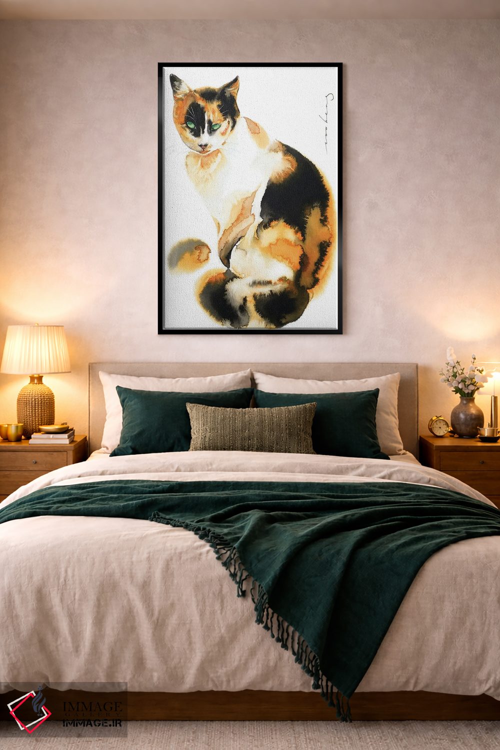 تابلو دکوراتیو گربه منتظر است اثر سو بنگ لیم - D3B