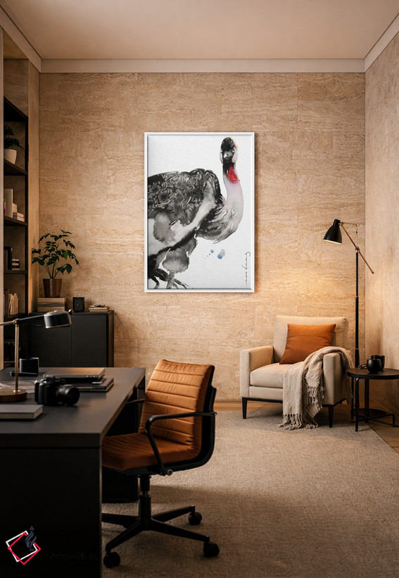 تابلو دکوراتیو درنای باوقار اثر سو بنگ لیم - D5W