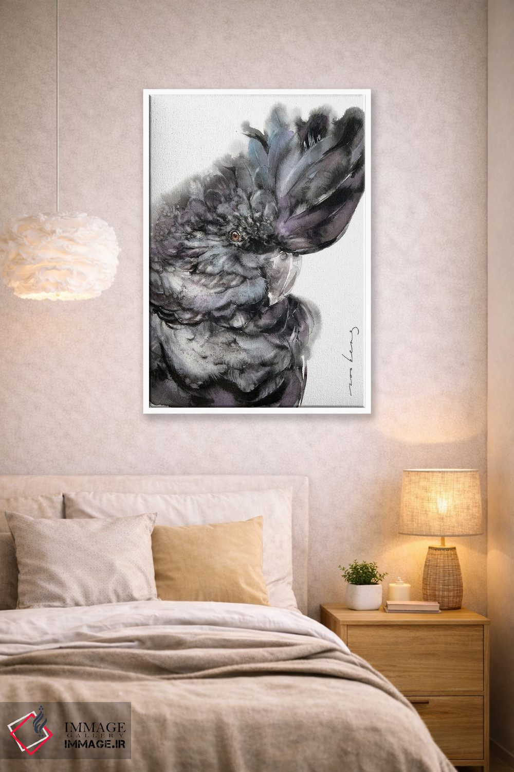 تابلو دکوراتیو شکوه تاج کاکاتو اثر سو بنگ لیم - D1W