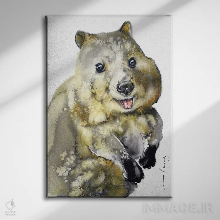 تابلو دکوراتیو کوئوکا خوشحال اثر سو بنگ لیم - نمای روبهرو روی دیوار