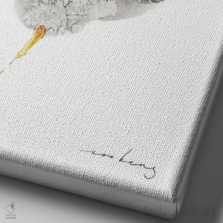 تابلو دکوراتیو لذت ماهی مرغ دریایی اثر سو بنگ لیم - نمای نزدیک بافت بوم