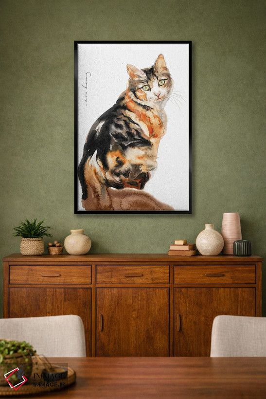 تابلو دکوراتیو درک گربه اثر سو بنگ لیم - D2B