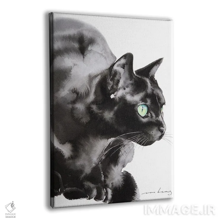 تابلو دکوراتیو شکار گربه اثر سو بنگ لیم - نمای پرسپکتیو محصول