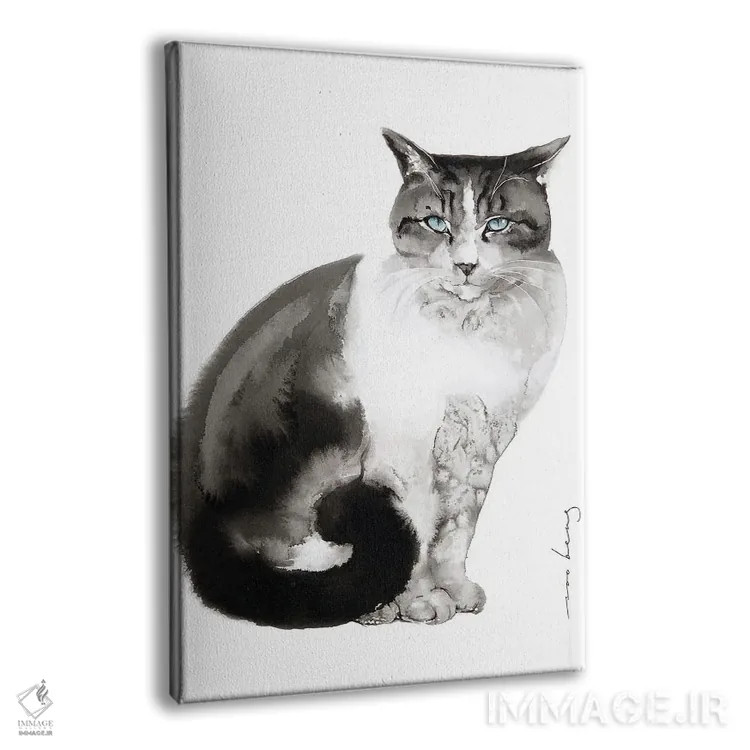 تابلو دکوراتیو جذابیت گربه سان اثر سو بنگ لیم - نمای پرسپکتیو محصول