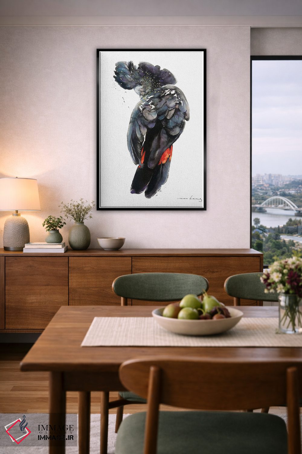 تابلو دکوراتیو کاکاتوی بنک اثر سو بنگ لیم - D6B