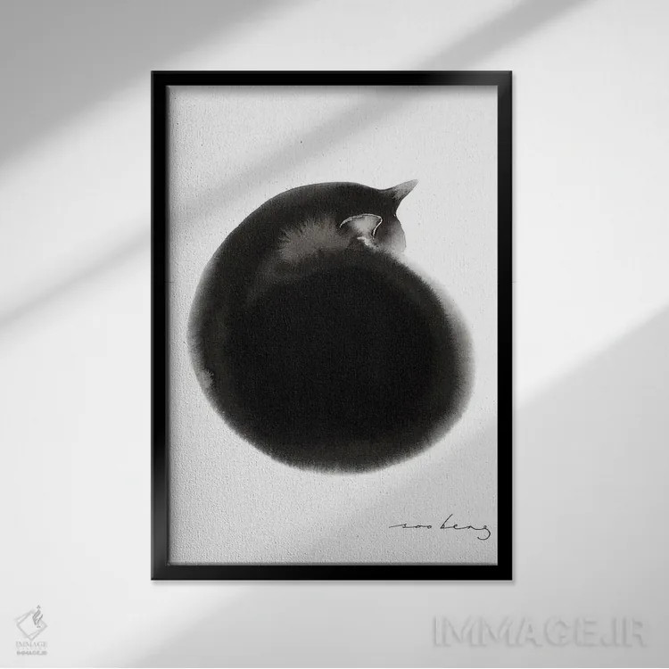 تابلو دکوراتیو خواب بعد از ظهر II اثر سو بنگ لیم - نمای قابدار مشکی