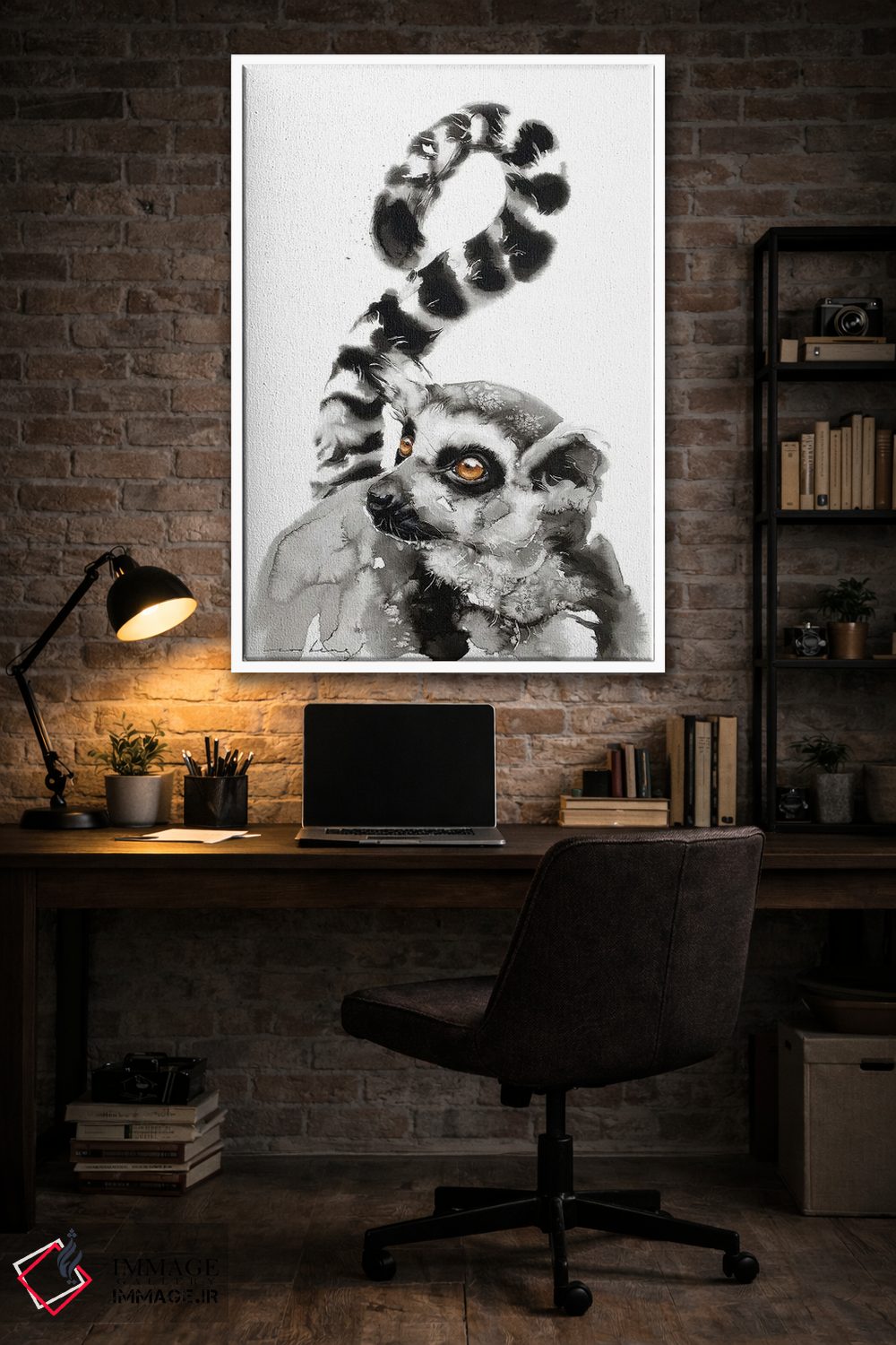 تابلو دکوراتیو نگاه لمور اثر سو بنگ لیم - D4W