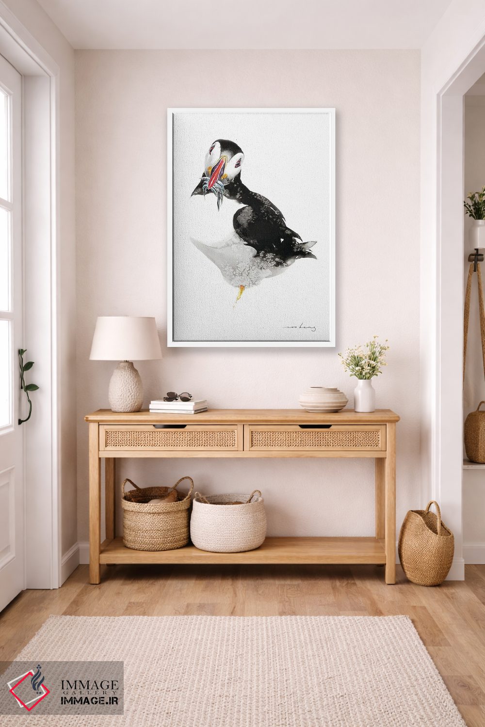 تابلو دکوراتیو لذت ماهی مرغ دریایی اثر سو بنگ لیم - D4W