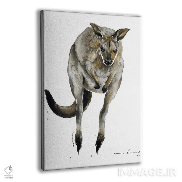 تابلو دکوراتیو کانگورو استرالیایی اثر سو بنگ لیم - نمای پرسپکتیو محصول