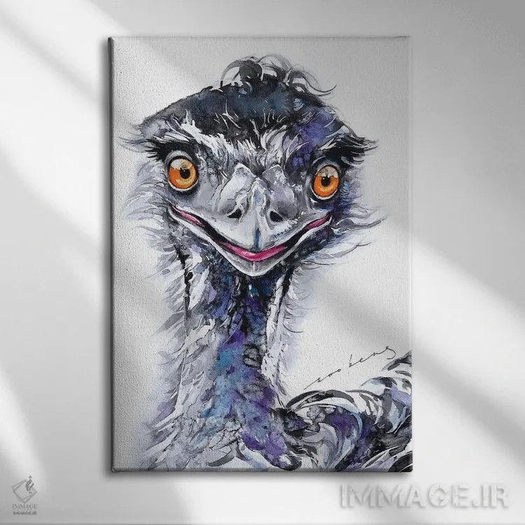 تابلو دکوراتیو لبخند امو اثر سو بنگ لیم - نمای روبهرو روی دیوار