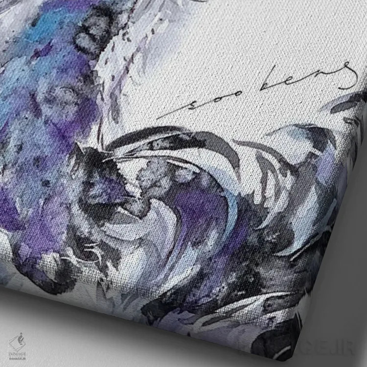 تابلو دکوراتیو لبخند امو اثر سو بنگ لیم - نمای نزدیک بافت بوم