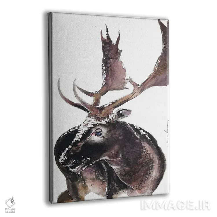 تابلو دکوراتیو شاخ گوزن اثر سو بنگ لیم - نمای پرسپکتیو محصول