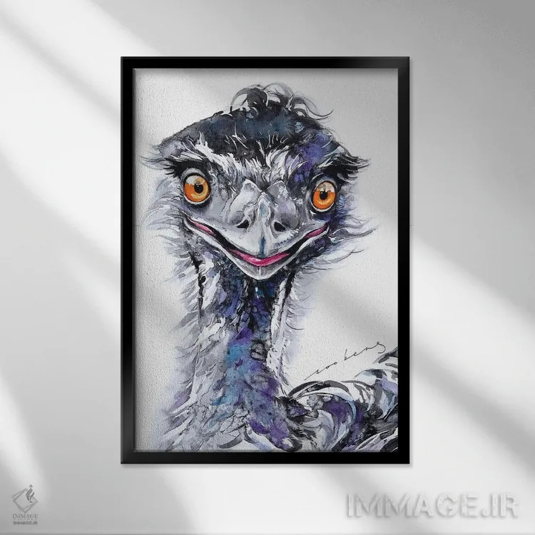 تابلو دکوراتیو لبخند امو اثر سو بنگ لیم - نمای قابدار مشکی