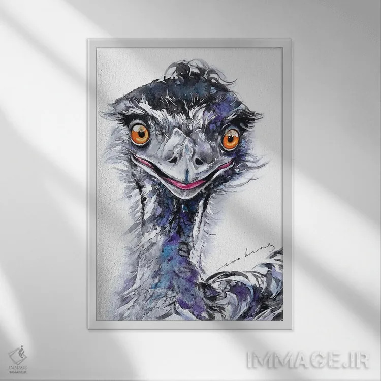 تابلو دکوراتیو لبخند امو اثر سو بنگ لیم - نمای قابدار سفید