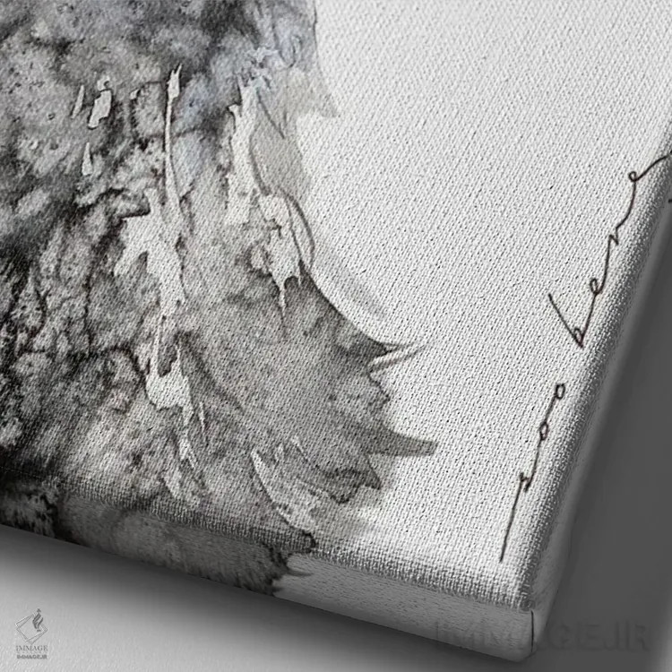 تابلو دکوراتیو شترمرغ کنجکاو اثر سو بنگ لیم - نمای نزدیک بافت بوم