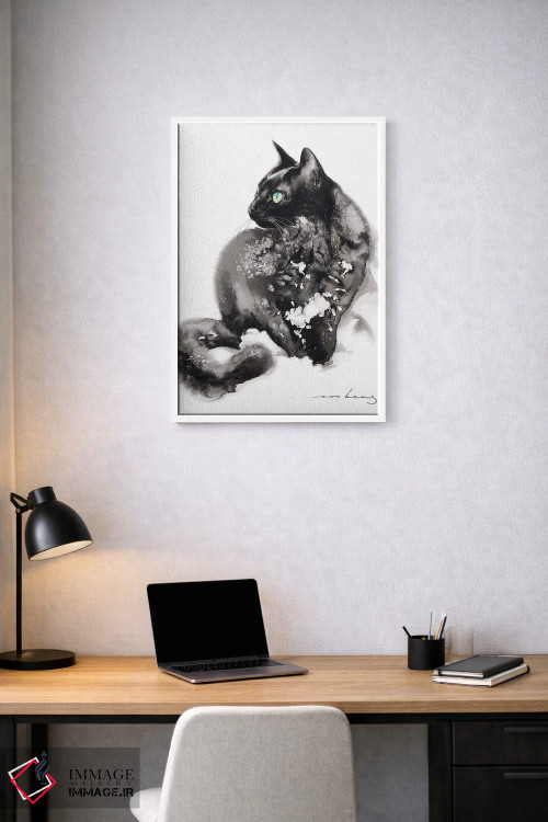 تابلو دکوراتیو گربه بانمک اثر سو بنگ لیم - D2W