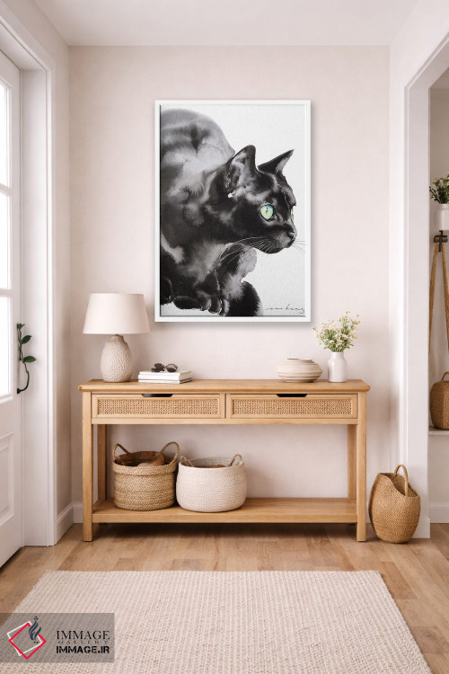 تابلو دکوراتیو شکار گربه اثر سو بنگ لیم - D4W