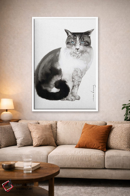 تابلو دکوراتیو جذابیت گربه سان اثر سو بنگ لیم - D1W