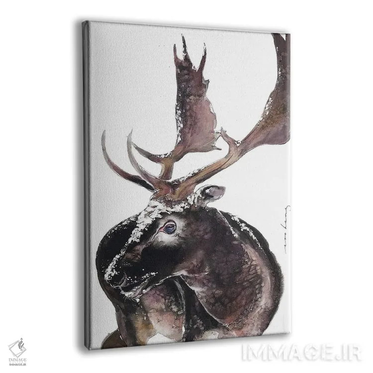 تابلو دکوراتیو شاخ حیوان اثر سو بنگ لیم - نمای پرسپکتیو محصول