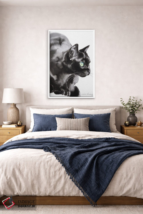 تابلو دکوراتیو شکار گربه اثر سو بنگ لیم - D5W