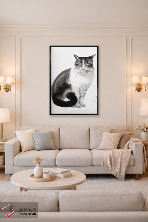 تابلو دکوراتیو جذابیت گربه سان اثر سو بنگ لیم - D4B