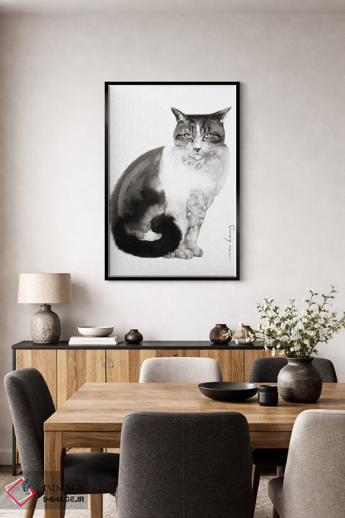 تابلو دکوراتیو جذابیت گربه سان اثر سو بنگ لیم - D5B