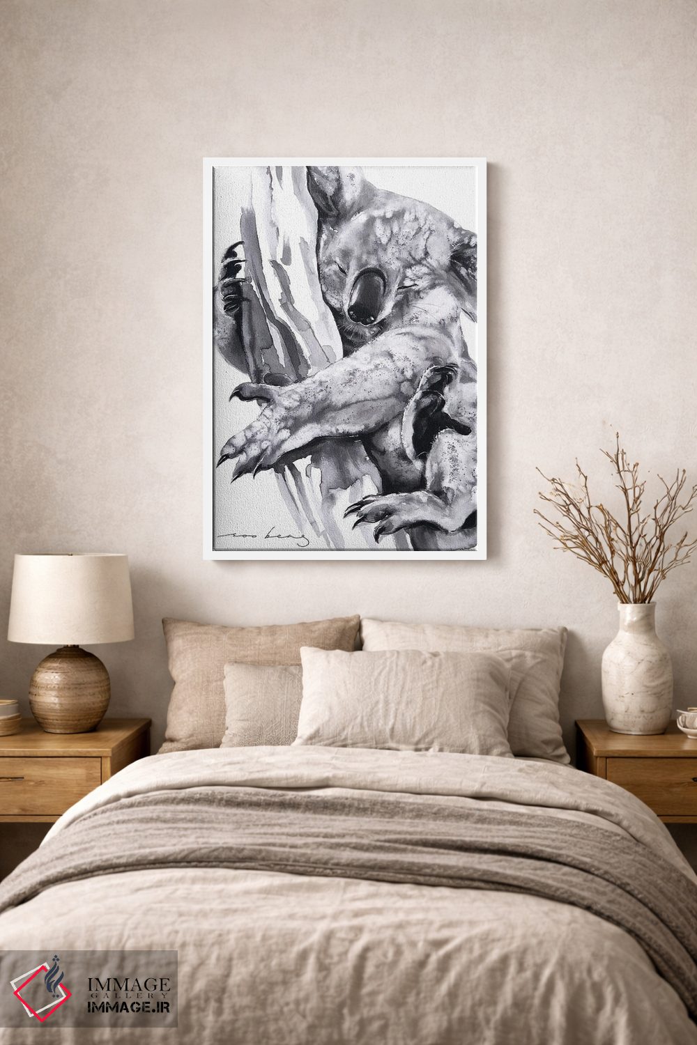 تابلو دکوراتیو آغوش کوالا ۲ اثر سو بنگ لیم - D1W