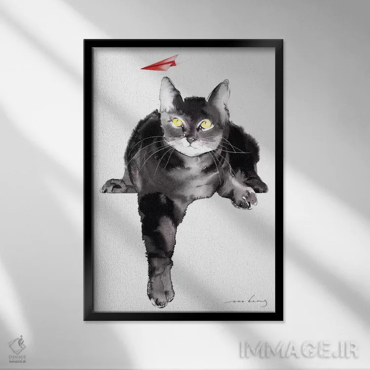 تابلو دکوراتیو مجذوب اثر سو بنگ لیم - نمای قابدار مشکی