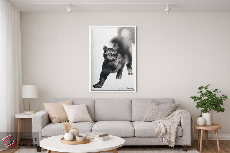 تابلو دکوراتیو یوگای گربه اثر سو بنگ لیم - D3W