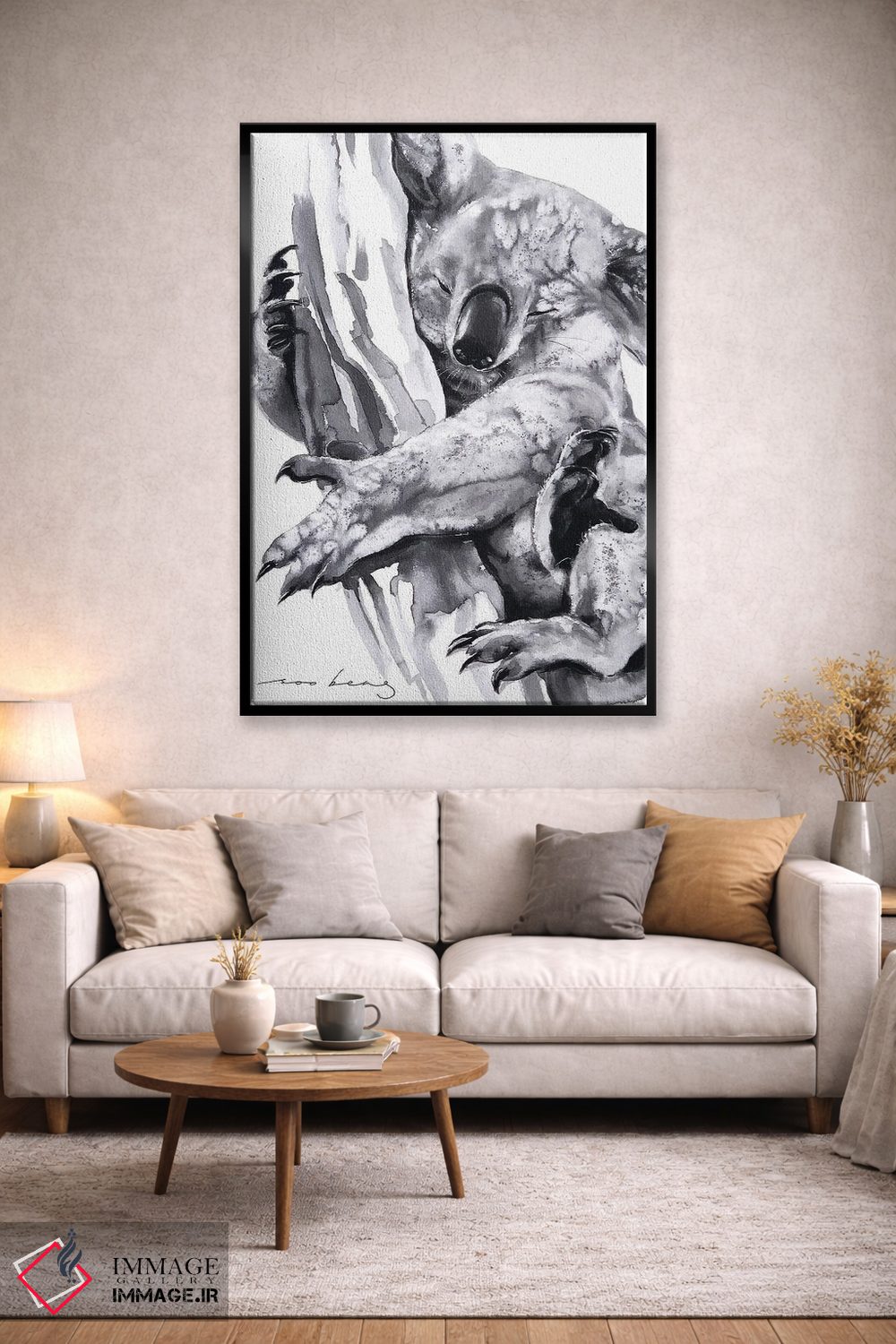 تابلو دکوراتیو آغوش کوالا ۲ اثر سو بنگ لیم - D2B