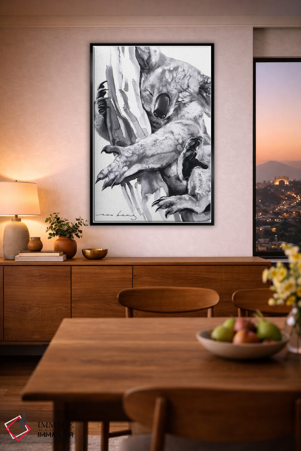 تابلو دکوراتیو آغوش کوالا ۲ اثر سو بنگ لیم - D3B