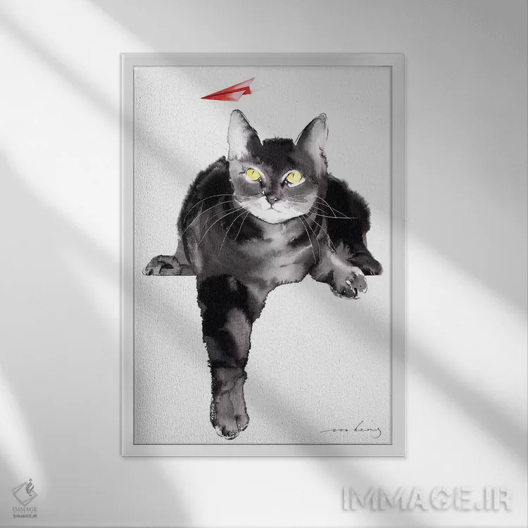 تابلو دکوراتیو مجذوب اثر سو بنگ لیم - نمای قابدار سفید