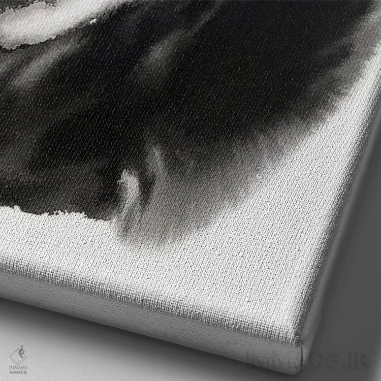 تابلو دکوراتیو گربه دوست داشتنی اثر سو بنگ لیم - نمای نزدیک بافت بوم