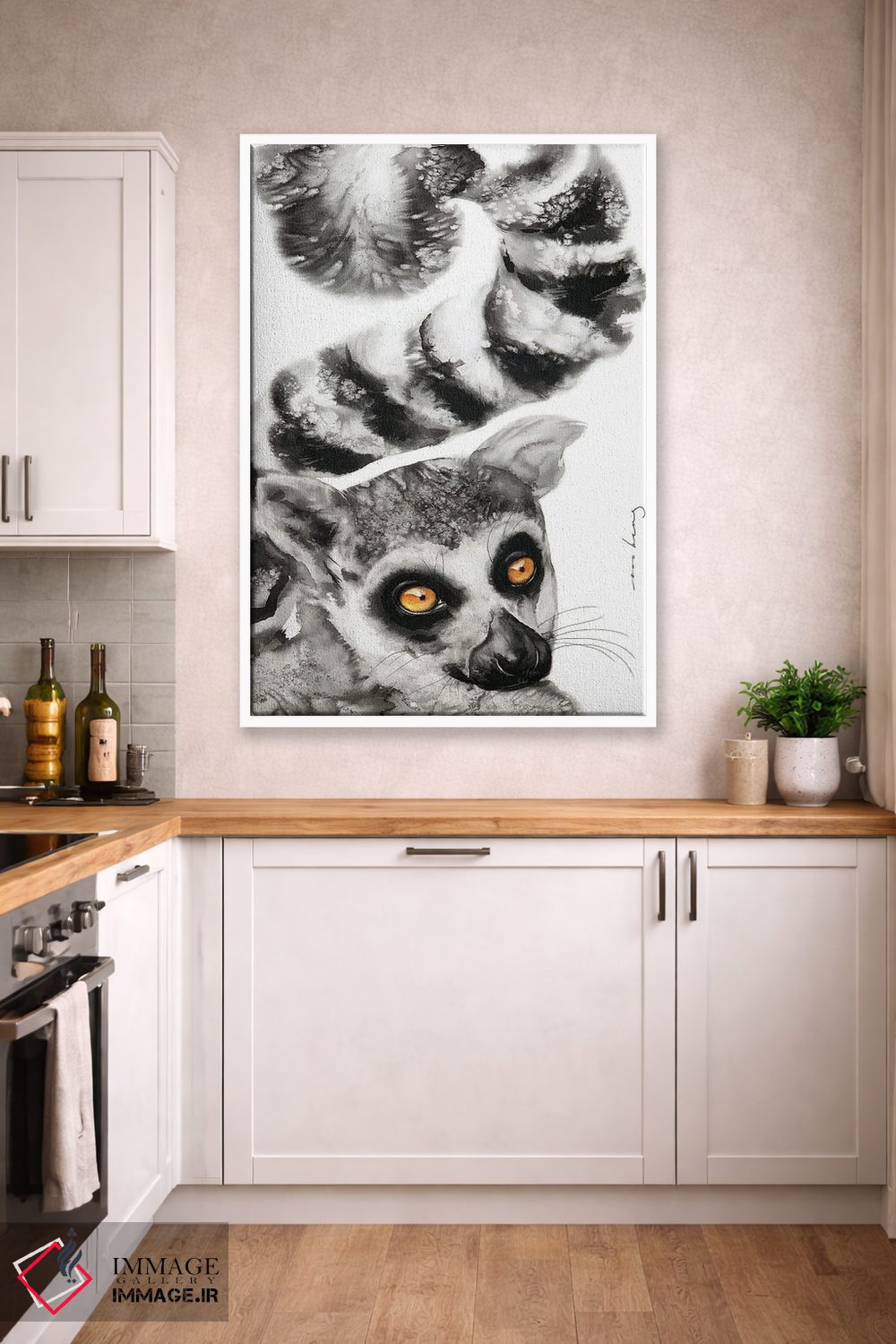 تابلو دکوراتیو شخصیت لمور اثر سو بنگ لیم - D4W