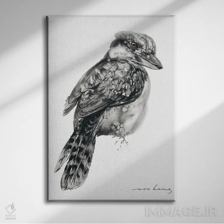 تابلو دکوراتیو کاکابورا ۲ اثر سو بنگ لیم - نمای روبهرو روی دیوار