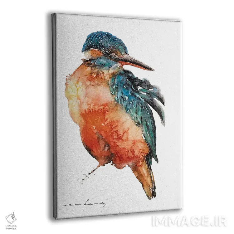 تابلو دکوراتیو پرنده زیبا اثر سو بنگ لیم - نمای پرسپکتیو محصول