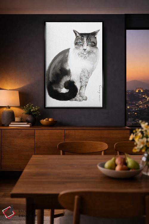 تابلو دکوراتیو افسون گربه اثر سو بنگ لیم - D1B