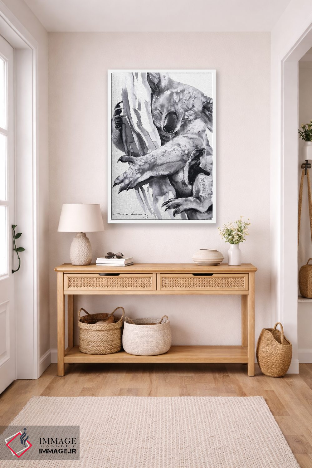 تابلو دکوراتیو آغوش کوالا ۲ اثر سو بنگ لیم - D6W