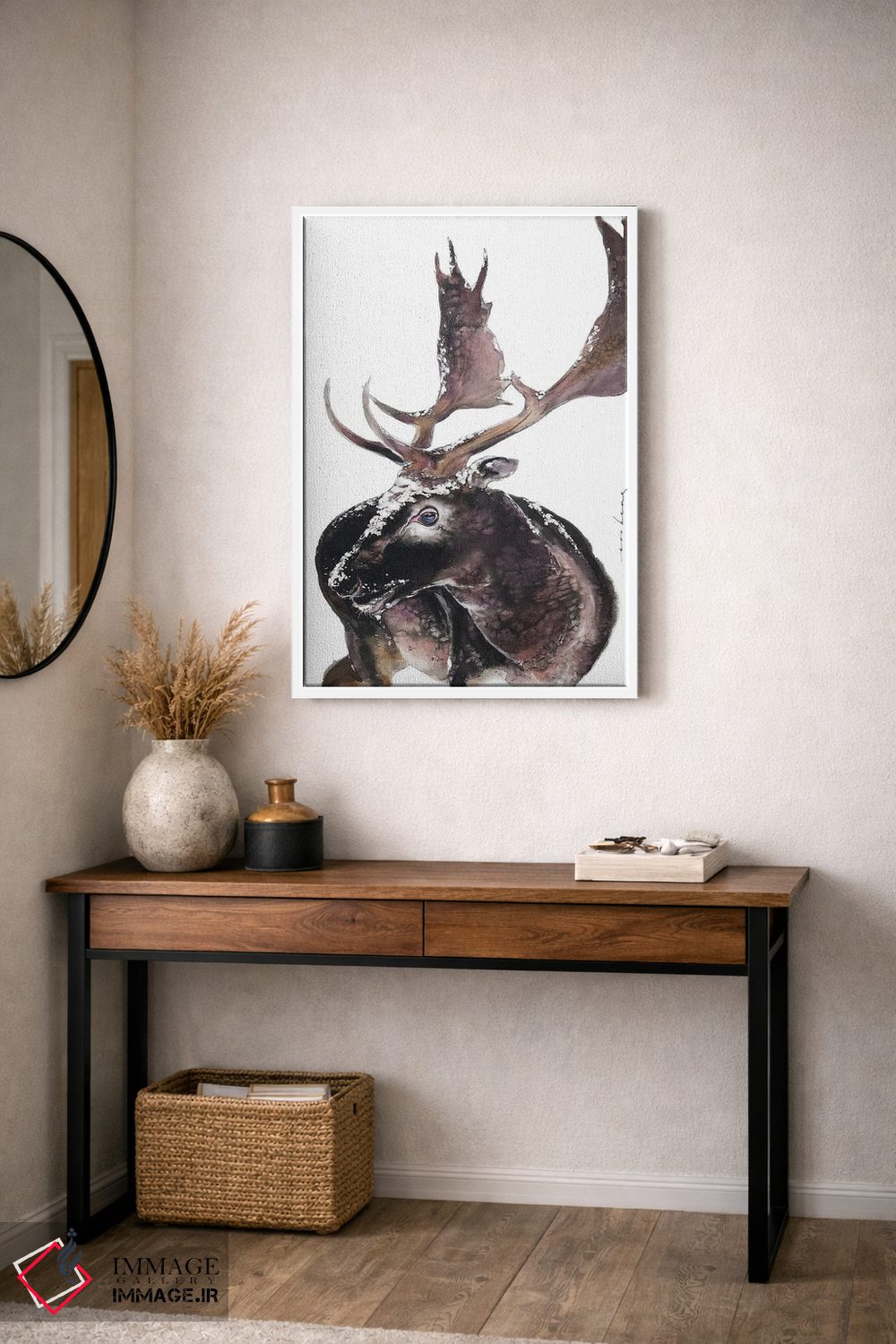 تابلو دکوراتیو شاخ گوزن اثر سو بنگ لیم - D2W