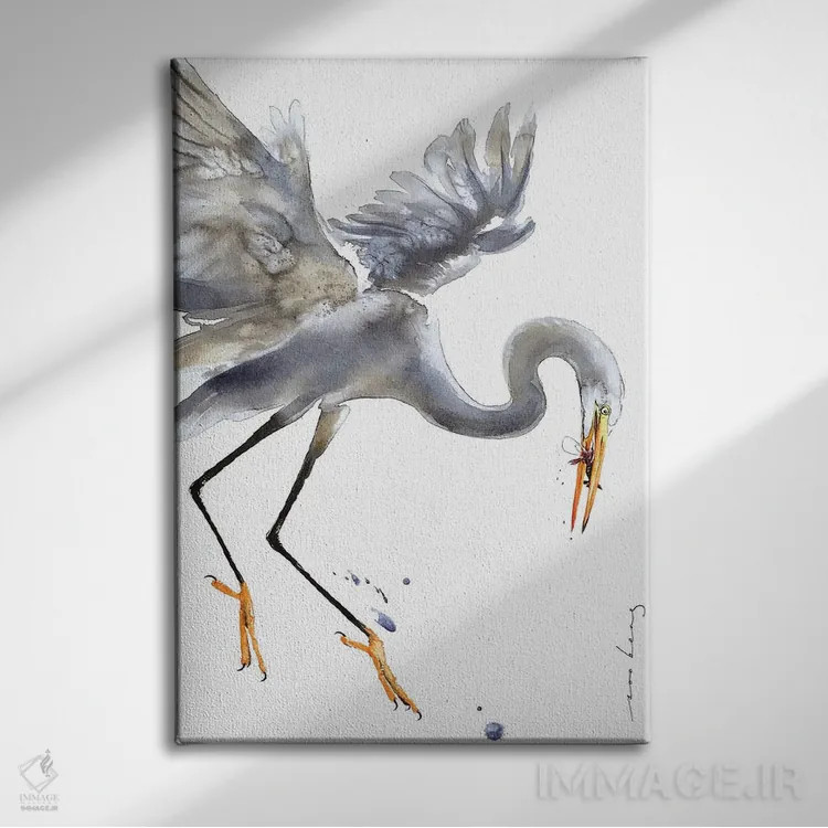 تابلو دکوراتیو هنرمندی اگرت اثر سو بنگ لیم - نمای روبهرو روی دیوار