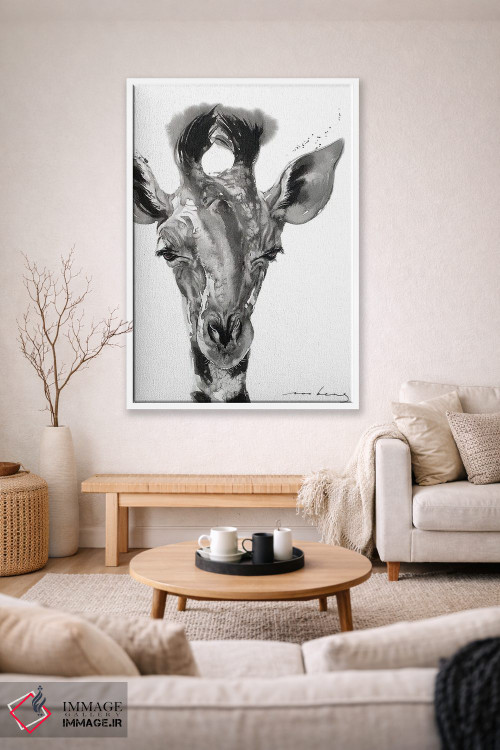 تابلو دکوراتیو زرافه اثر سو بنگ لیم - D1W