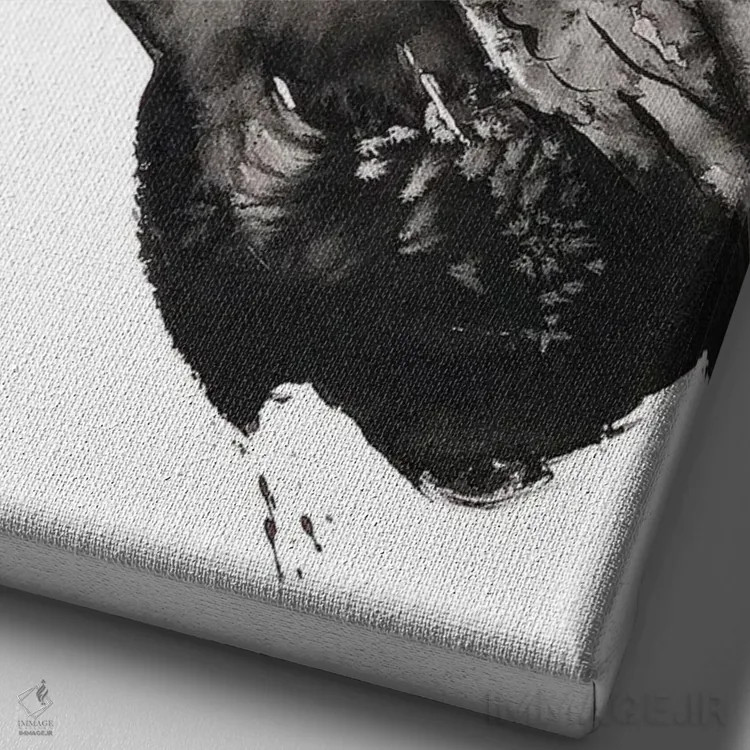 تابلو دکوراتیو شاهین-عقاب اثر سو بنگ لیم - نمای نزدیک بافت بوم