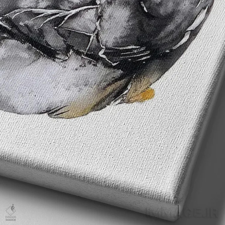 تابلو دکوراتیو شادی در اشتراک گذاری اثر سو بنگ لیم - نمای نزدیک بافت بوم