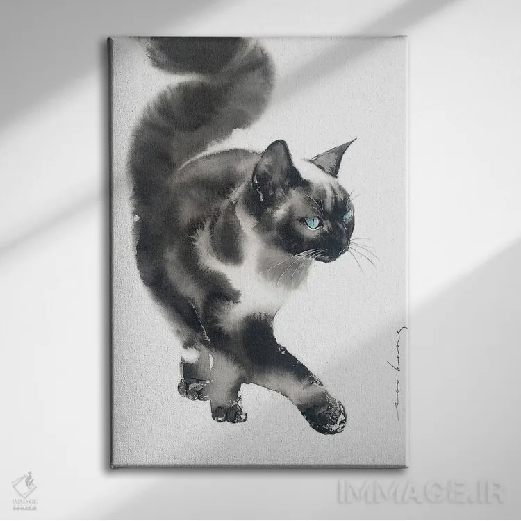 تابلو دکوراتیو حرکات موزون اثر سو بنگ لیم - نمای روبهرو روی دیوار