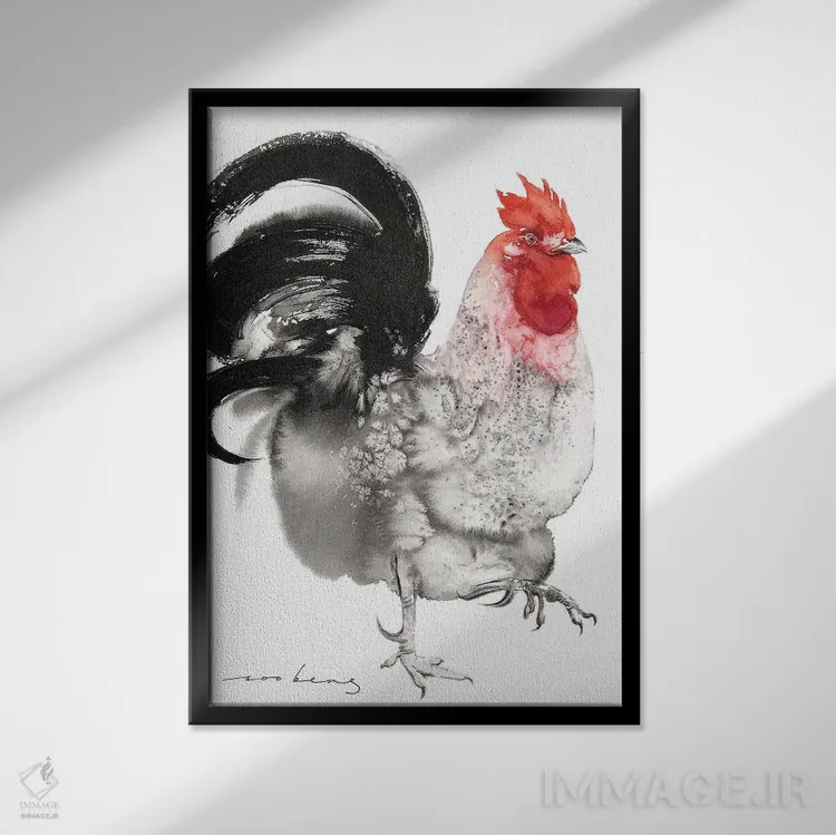 تابلو دکوراتیو گام برتر ۴ اثر سو بنگ لیم - نمای قابدار مشکی