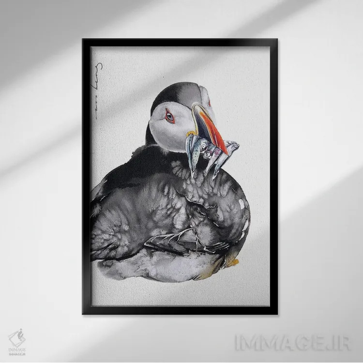 تابلو دکوراتیو شادی در اشتراک گذاری اثر سو بنگ لیم - نمای قابدار مشکی