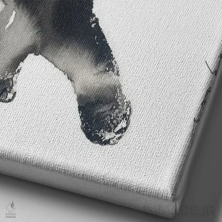 تابلو دکوراتیو حرکات موزون اثر سو بنگ لیم - نمای نزدیک بافت بوم